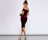 Schimmerndes Samtkleid